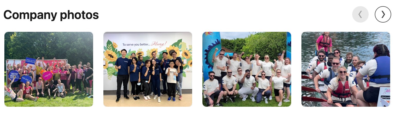 Company photos carousel